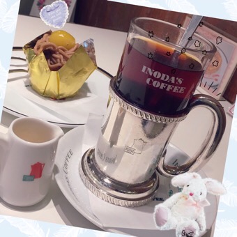 イノダコーヒーの紅茶とモンブラン