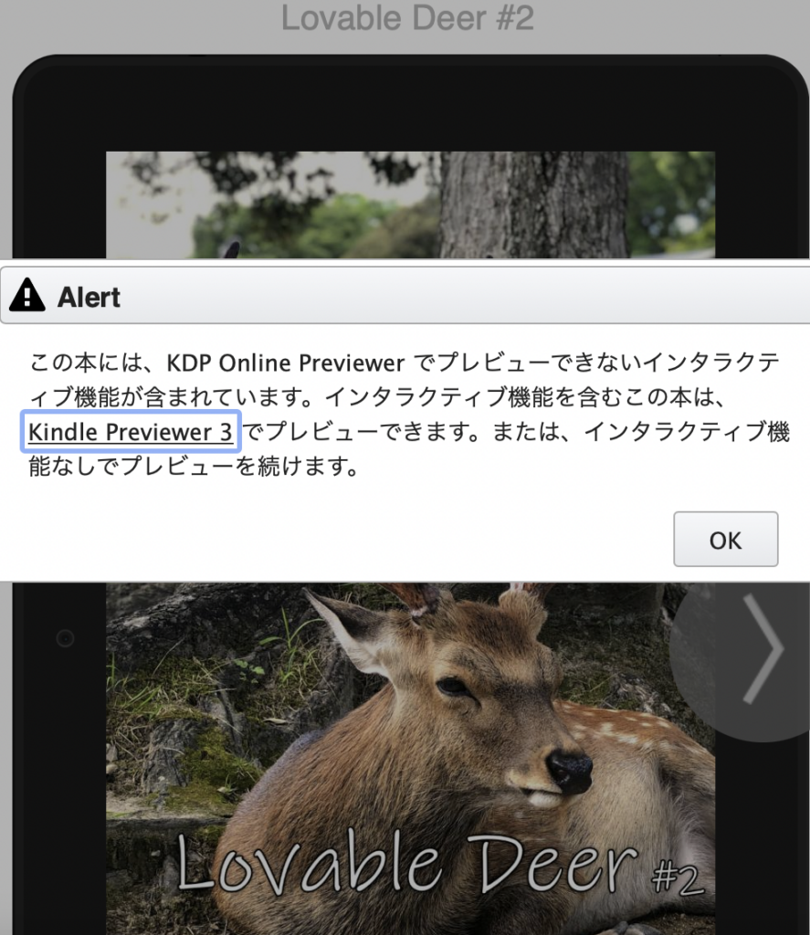kindle online previewerでのエラー