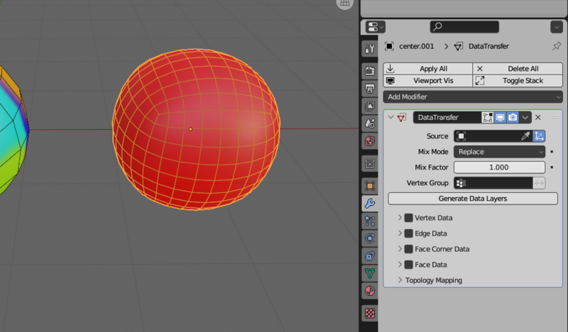 データ転送モディファイア―を適用