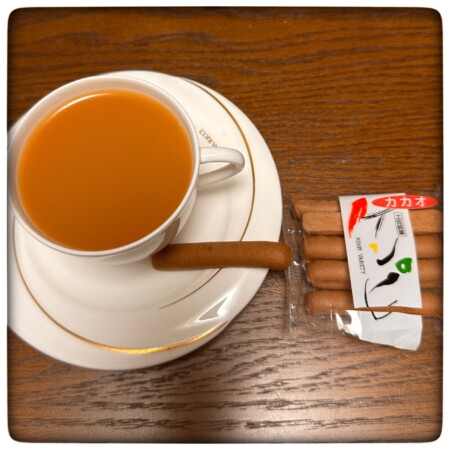 西川屋のケンピバラエティーカカオ　紅茶とも合う