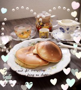 パンケーキと紅茶