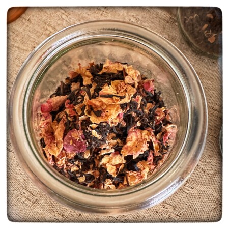 サンチャのローズペコをガラス容器で楽しむ